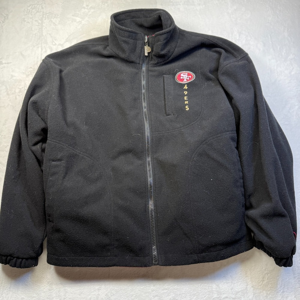 VTG San Francisco 49ers Reversible Pro Player Jacket Sz XL‎ Fleece Nylon EUC